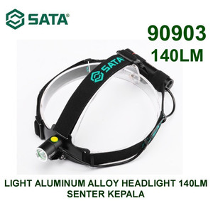 Senter Kepala 90903 - Light Aluminum Alloy Headlight 140Lm Sata Tools