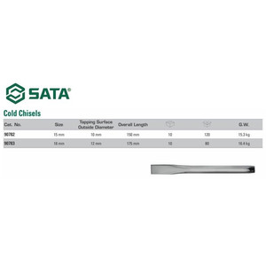 Pahat 90783 Cold Chisel 18mm Sata Tools