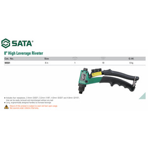Tang Rivet 8 Inch High Leverage Riveter 90501 Sata Tools