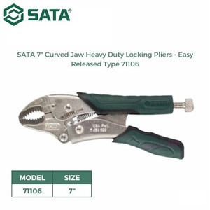 Tang Buaya 71106 Curved Jaw Locking Pliers 7" Easy Released Sata Tools