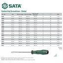 Obeng Minus 6x200 mm 63414 Cushion Grip Slotted Screwdriver Sata Tools