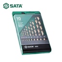 Mata Bor Tap Mesin 52810 - 10Pc. Hss Cobalt Drill Set Sata Tools