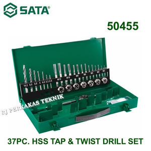 Mata Bor Tap Set 50455 - 37 Pc. Hss Tap & Twist Drill Set Sata Tools