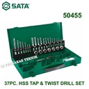 Mata Bor Tap Set 50455 - 37 Pc. Hss Tap & Twist Drill Set Sata Tools