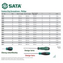 Obeng Plus 2 X 200 mm 63514 Cushion Grip PH Screwdriver Sata Tools