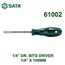 Gagang Obeng Mata Obeng 61002 Bits Driver 1/4" X 100 mm Sata Tools