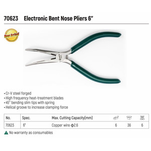 Tang Lancip Bengkok 6" 70623 Electronic Angle Long Nose Pliers Sata