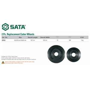 Pisau Pvc Tube Cutter 97312 2Pc Spare Blade 6.2 x 18, 6.2 x 22 mm Sata