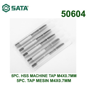 Mata Bor 50604 - 5Pc. Hss Machine Tap M4 X 0.7 mm Sata Tools