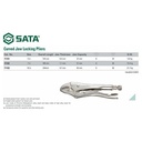 Tang Buaya 71103 Curved Jaw Locking Pliers 10" Sata Tools