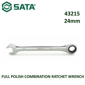 Kunci Ring Pas 24 mm 43215 Full Polish Comb Ratchet Wrench Sata Tools