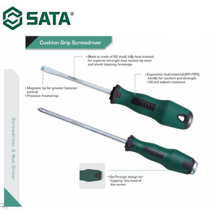 Obeng Ketok Minus 8 x 250 mm 61608 Slotted Screwdriver Sata Tools