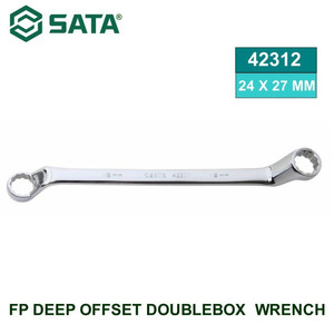 Kunci Double Ring 70° 42312 24 X 27 mm Deep D. Box Wrench Sata Tools