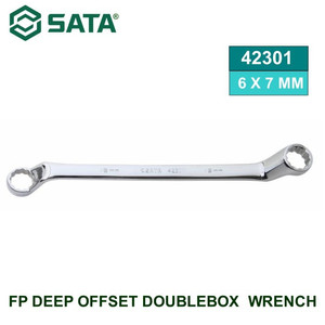 Kunci Double Ring 70° 42301 6 X 7 mm Deep Double Box Wrench Sata Tools