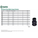 Kunci Mata Sok Socket Impact 3/8 Inch 16 mm 34211 Sata Tools