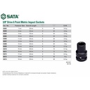 Kunci Mata Sok Socket Impact 3/8 Inch 11 mm 34206 Sata Tools