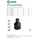Adaptor Socket 34717 1/2" F X 3/4" M Impact Drive Adapter Sata Tools