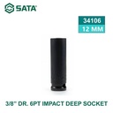 Kunci Shock Panjang 34106 3/8” 6PT Impact Deep Socket 12 mm Sata Tools