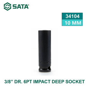 Kunci Shock Panjang 34104 3/8” 6PT Impact Deep Socket 10 mm Sata Tools
