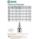 Mata Sok Bit Bintang 24106 1/2” Bit Torx T45 Socket 50 mm Sata Tools