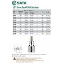 Mata Sok Bit Bintang 24109 1/2” Bit Torx T60 Socket 50 mm Sata Tools