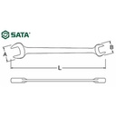 Kunci Pas Double 16 X 17 mm Double Open End Wrench 41305 Sata Tools