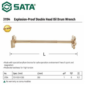 Kunci Pembuka Drum - 31194 Explosion Proof 70X95X350 mm Sata Tools