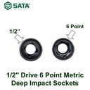 Kunci Shock 18 mm 34411 1/2" 6 PT Metric Deep Impact Socket Sata Tools