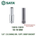 Kunci Sok Panjang 13819 1/2” /12.5mm 12PT Deep Socket 19 mm Sata Tools