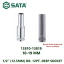 Kunci Sok Panjang 13813 1/2” /12.5mm 12PT Deep Socket 13 mm Sata Tools