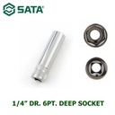 Kunci Shock Mata Sok 11401 1/4" Dr. 6PT. Deep Socket 4mm Sata Tools