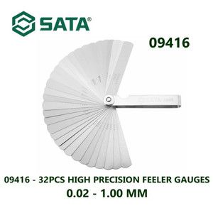 Kunci Stel Klep Metrik & Inci 32 Pcs 09416 Feller Gauges Sata Tools