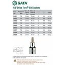 Mata Sok Bit Bintang 24107 1/2” Bit Torx T50 Socket 50 mm Sata Tools