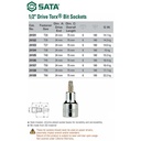 Mata Sok Bit Bintang 24102 1/2” Bit Torx T25 Socket 50 mm Sata Tools