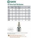 Mata Sok Bit Bintang 24101 1/2” Bit Torx T20 Socket 50 mm Sata Tools