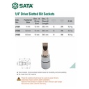 Mata Obeng 21501 Minus 1/4" Dr. Slotted Bit Socket 4.0 mm Sata Tools