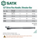 Gagang Kunci Sok 13911 1/2" Flex Handle/Breaker Bar 375 mm Sata Tools