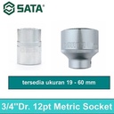 Kunci Mata Sok 16617 - Socket 3/4" Dr. 12PT. 36 mm Sata Tools