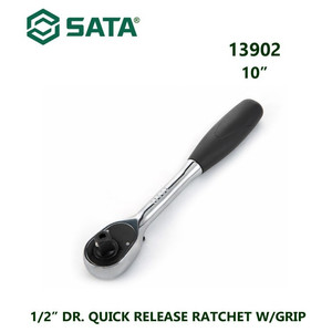 Gagang Kunci Sok 13902 1/2” Dr. Quick Release Ratchet W/Grip 10" Sata