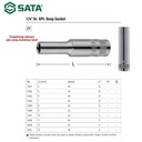 Kunci Shock Mata Sok 11401 1/4" Dr. 6PT. Deep Socket 4mm Sata Tools