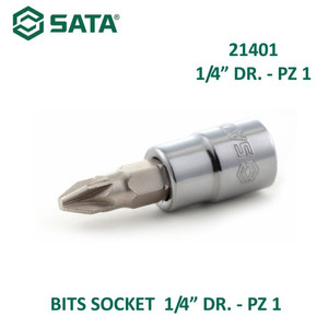 Kunci Shock Bit PZ 1 21401 1/4" Drive Pozidriv PZ 1 Sata Tools
