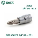 Kunci Shock Bit PZ 1 21401 1/4" Drive Pozidriv PZ 1 Sata Tools