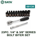 Kunci Sok Buka Baut Karat 23 Pc 09138 1/4", 3/8" Bolt Biter Sata Tools