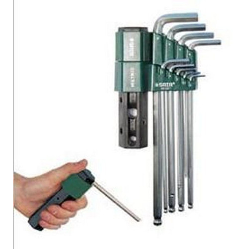 SATA Kunci L Hex Key Set 9 Pcs Long Ball Point & Torque Handle 09124