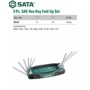 Kunci L Lipat Set 9 Pcs Inci 09122 Portable Foldup SAE Sata Tools