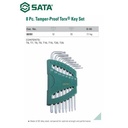 Kunci L Bintang 09701 8 Pcs Torx Tamper-Proof Key Set Sata Tools