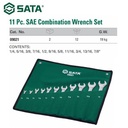 Kunci Ring Pas Kombinasi 11 Pcs Inci 09021 Comb Wrench Set Sata Tools