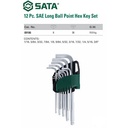 Kunci L Inci 09106 12 Pcs Long Arm Ball Point Hex Key Set Sata Tools