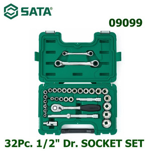 Kunci Sok Shock Set 09099 - 33Pc. 1/2" Dr. Socket Set Sata Tools