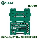 Kunci Sok Shock Set 09099 - 33Pc. 1/2" Dr. Socket Set Sata Tools